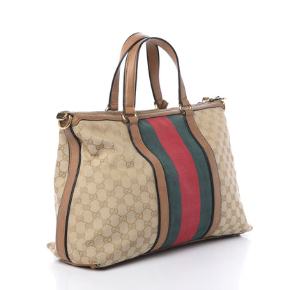 Gucci Monogram Web Medium Rania Top Handle Bag Sand 3 of 18