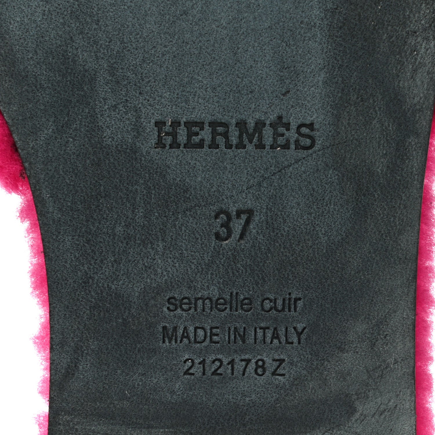 Hermes Woolskin Oran Sandals 37 Rose Fuchsia 10 of 16