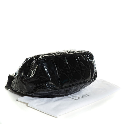 Christian Dior Vinyl Cannage Drawstring Tote Black 4 of 7