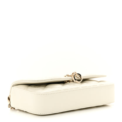 Christian Dior Lambskin Cannage Dior Talk Phone Pouch Latte 4 of 11