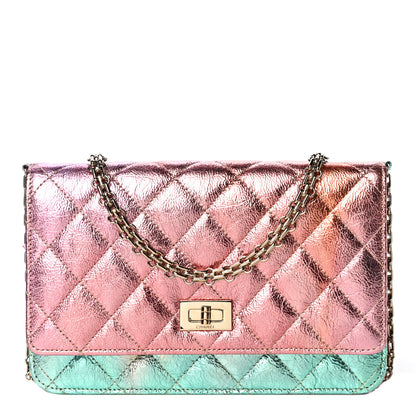 Chanel Metallic Goatskin Quilted 2.55 Reissue Wallet on Chain WOC Multicolor 1 of 12