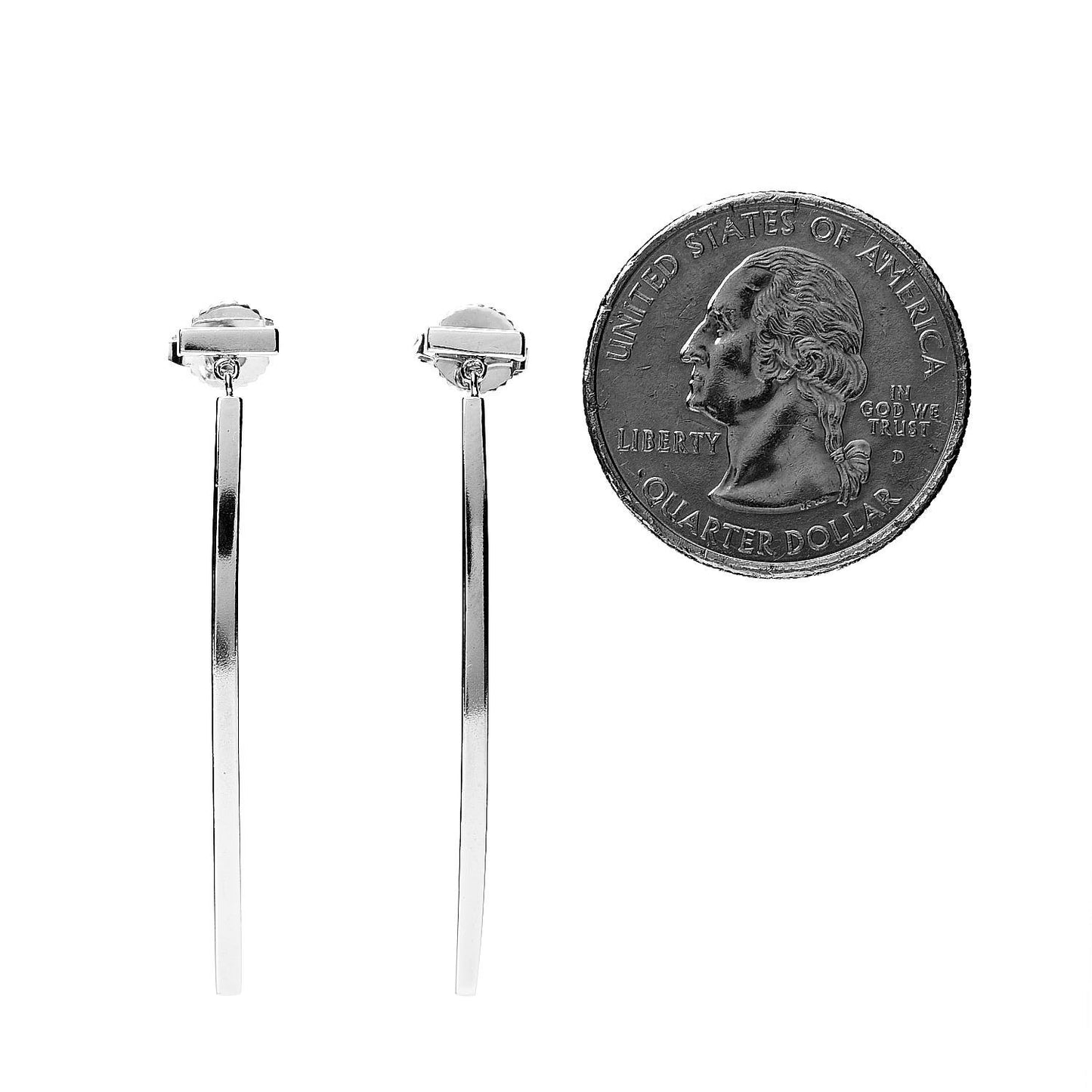 Sterling Silver T Wire Bar Earrings