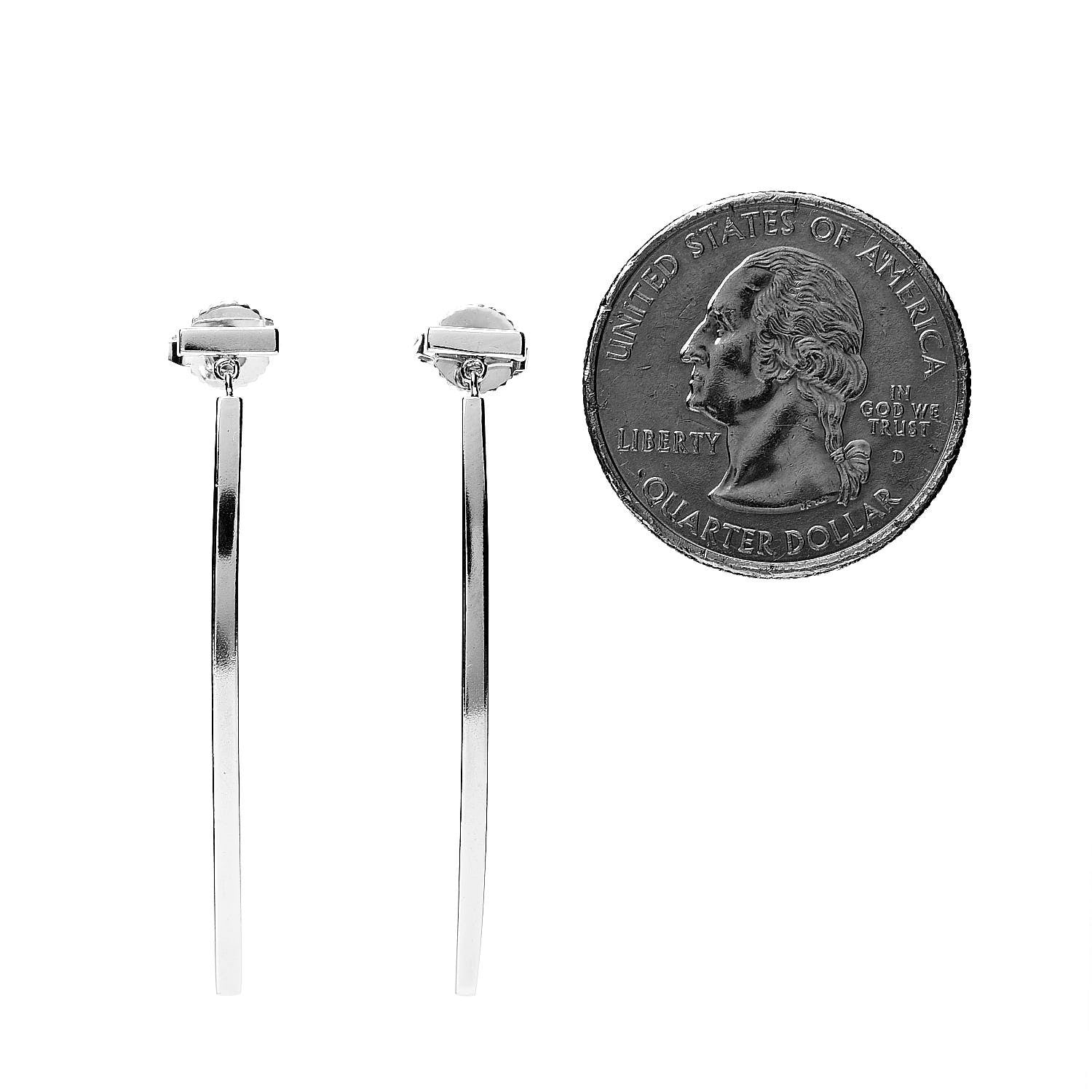Tiffany Sterling Silver T Wire Bar Earrings 2 of 4