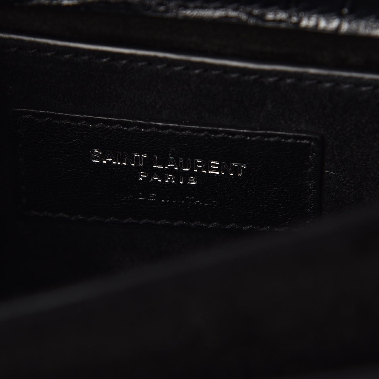 Calfskin Crocodile Embossed Medium Monogram Sunset Black