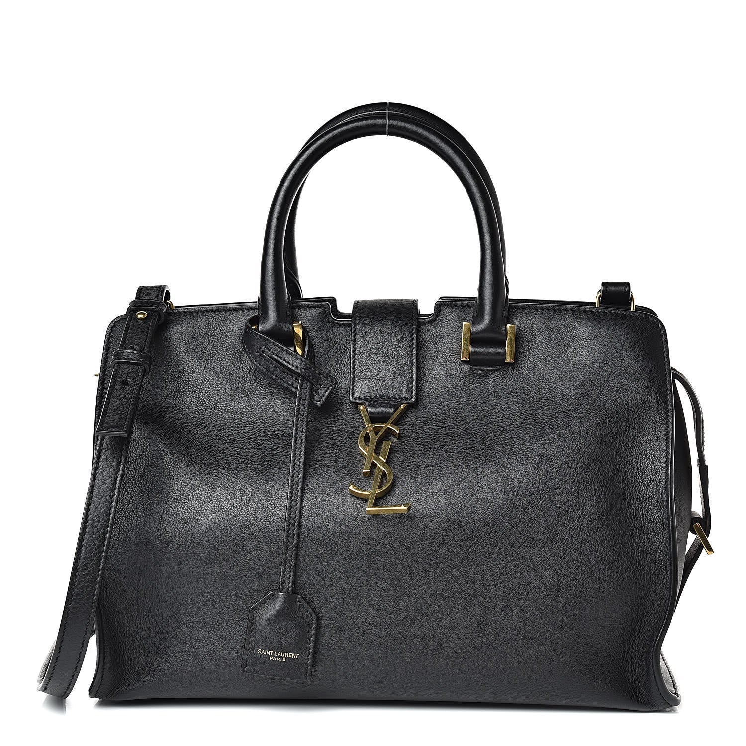 Saint Laurent Calfskin Small Monogram Cabas Black 1 of 24