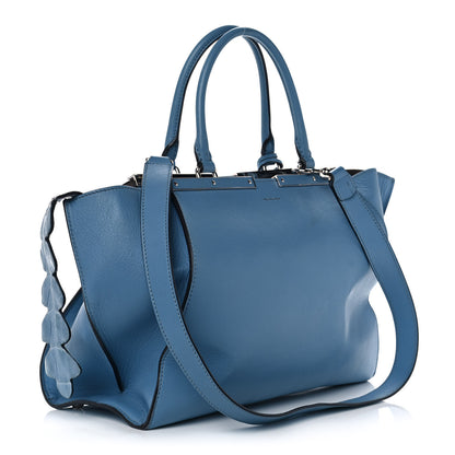 Fendi Vitello Dolce Croc Tail Petite 3Jours Tote Light Blue 3 of 16