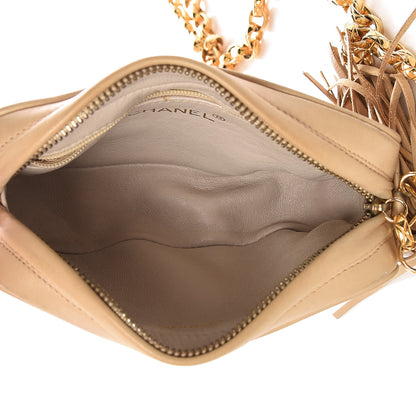 Chanel Lambskin Quilted Tassel Camera Case Beige 5 of 21