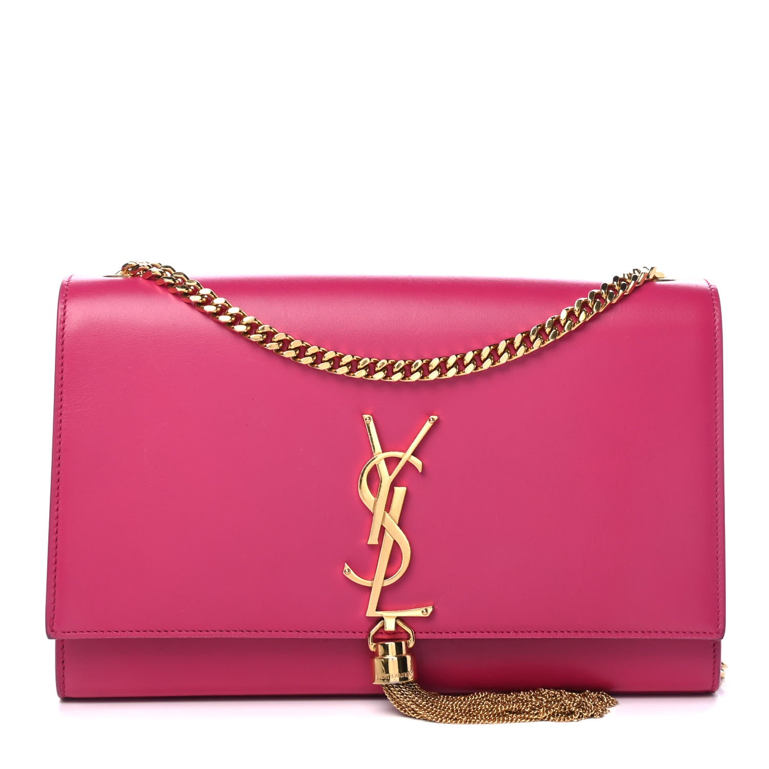 Saint Laurent Smooth Calfskin Medium Classic Monogram Kate Tassel Satchel Fuchsia 1 of 5