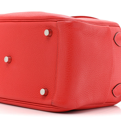 Hermes Taurillon Clemence Lindy 26 Rouge Pivoine 7 of 11
