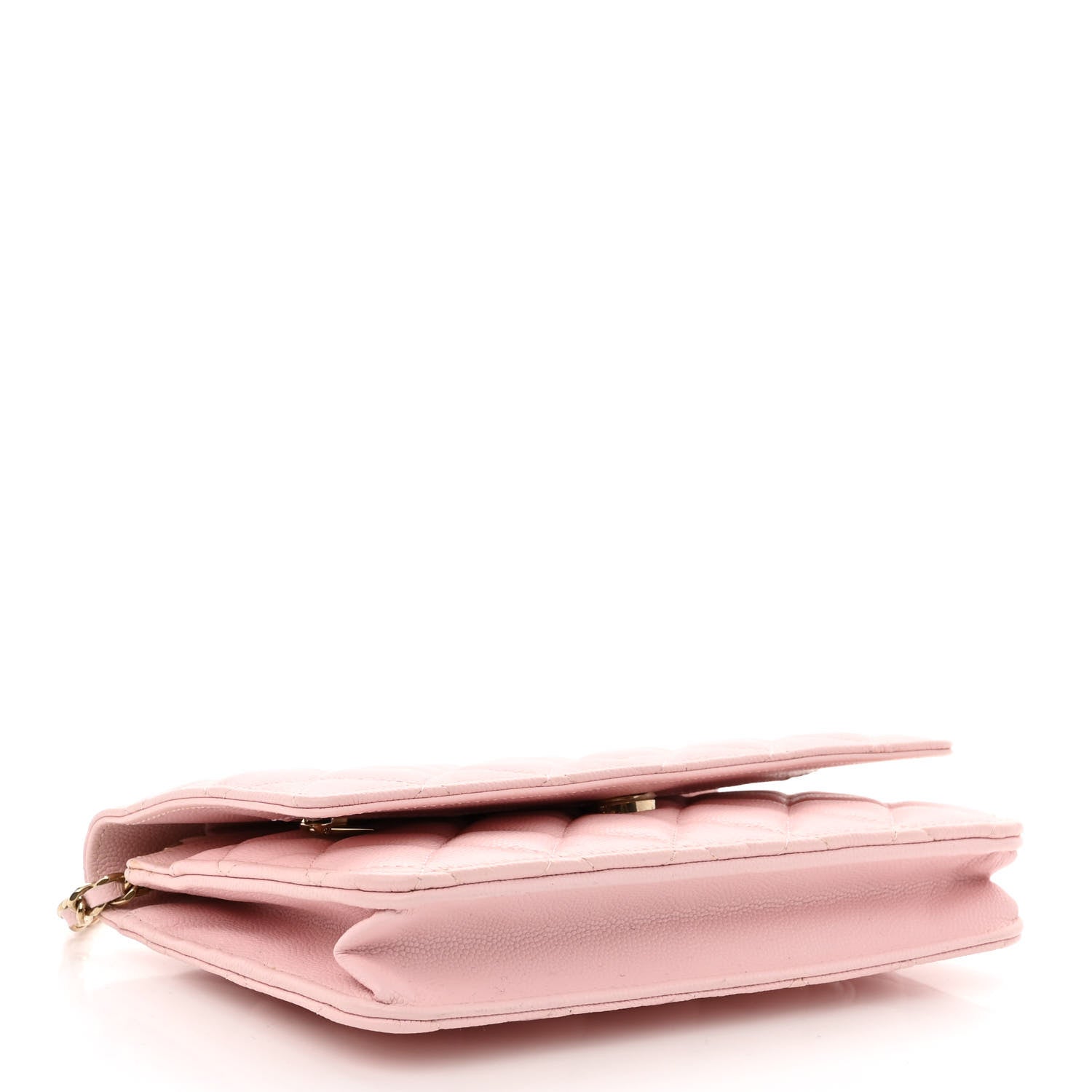 Chanel Caviar Quilted Wallet on Chain WOC Light Pink 4 of 12