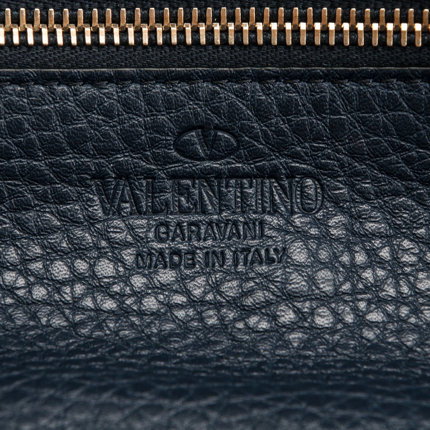 Valentino Garavani Pebbled Calfskin Medium Rockstud Tote Marine 6 of 7
