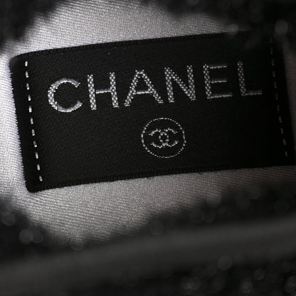 Chanel Stretch Fabric Womens CC Sneakers 37.5 Black 8 of 9