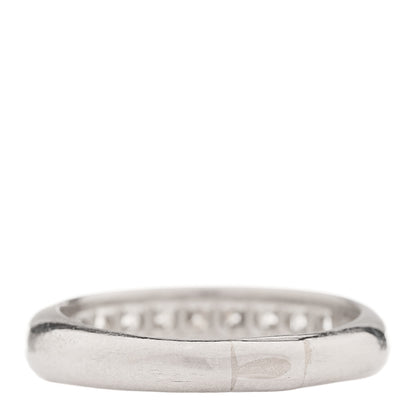 Tiffany Platinum Diamond Lucida Half Circle Wedding Band Ring 51 5.75 3 of 5