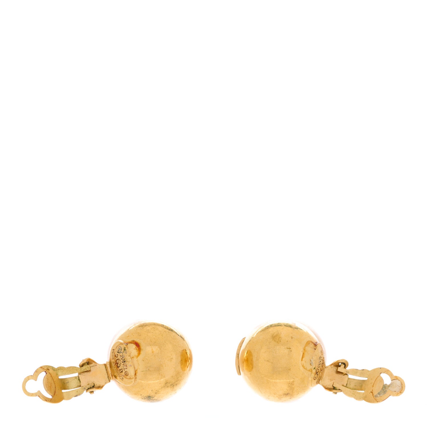 Chanel Pearl CC Drop Clip On Earrings Gold 3 of 4