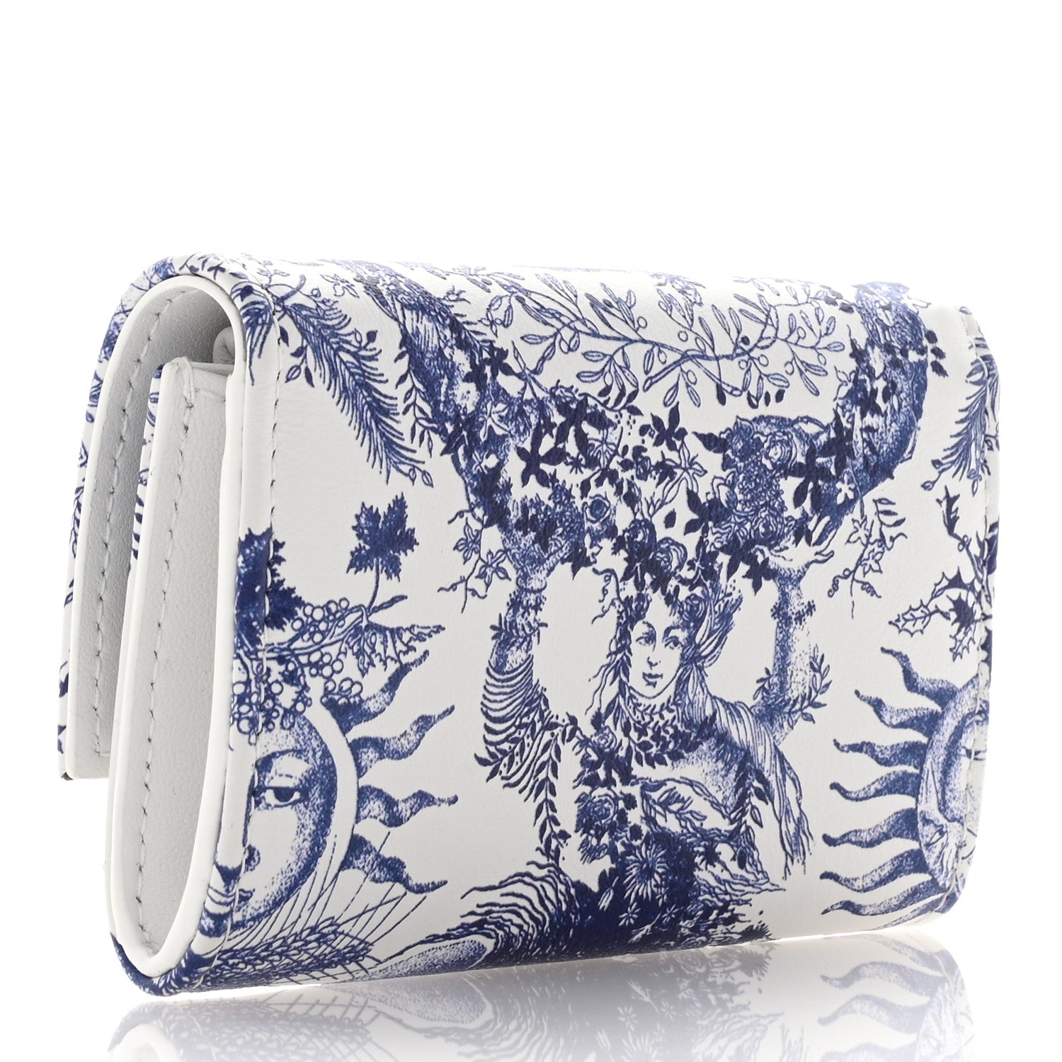 Christian Dior Calfskin Le Soleil Print Wallet Blue Multicolor 3 of 8