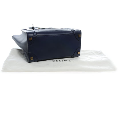 Celine Smooth Calfskin Micro Luggage Ink 4 of 7