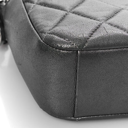 Chanel Metallic Calfskin Quilted Small Ballerine Camera Case Grey 8 of 15
