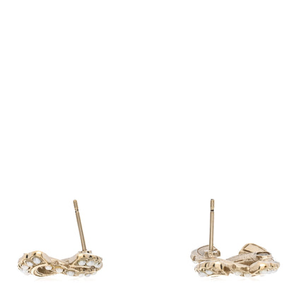 Chanel Pearl Queen of France CC Earrings Gold 3 of 8