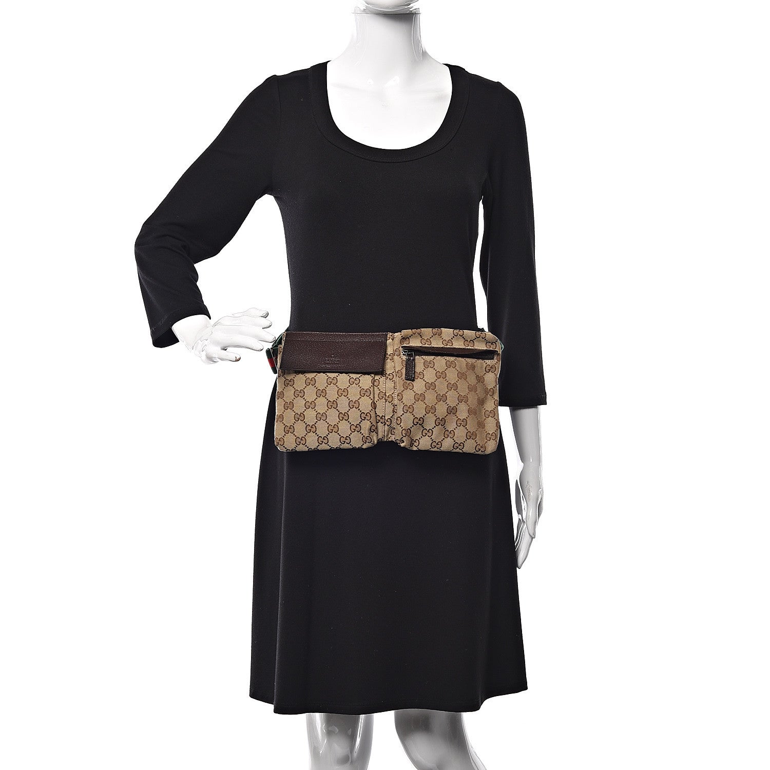 Gucci Monogram Web Belt Bag Dark Brown 2 of 11
