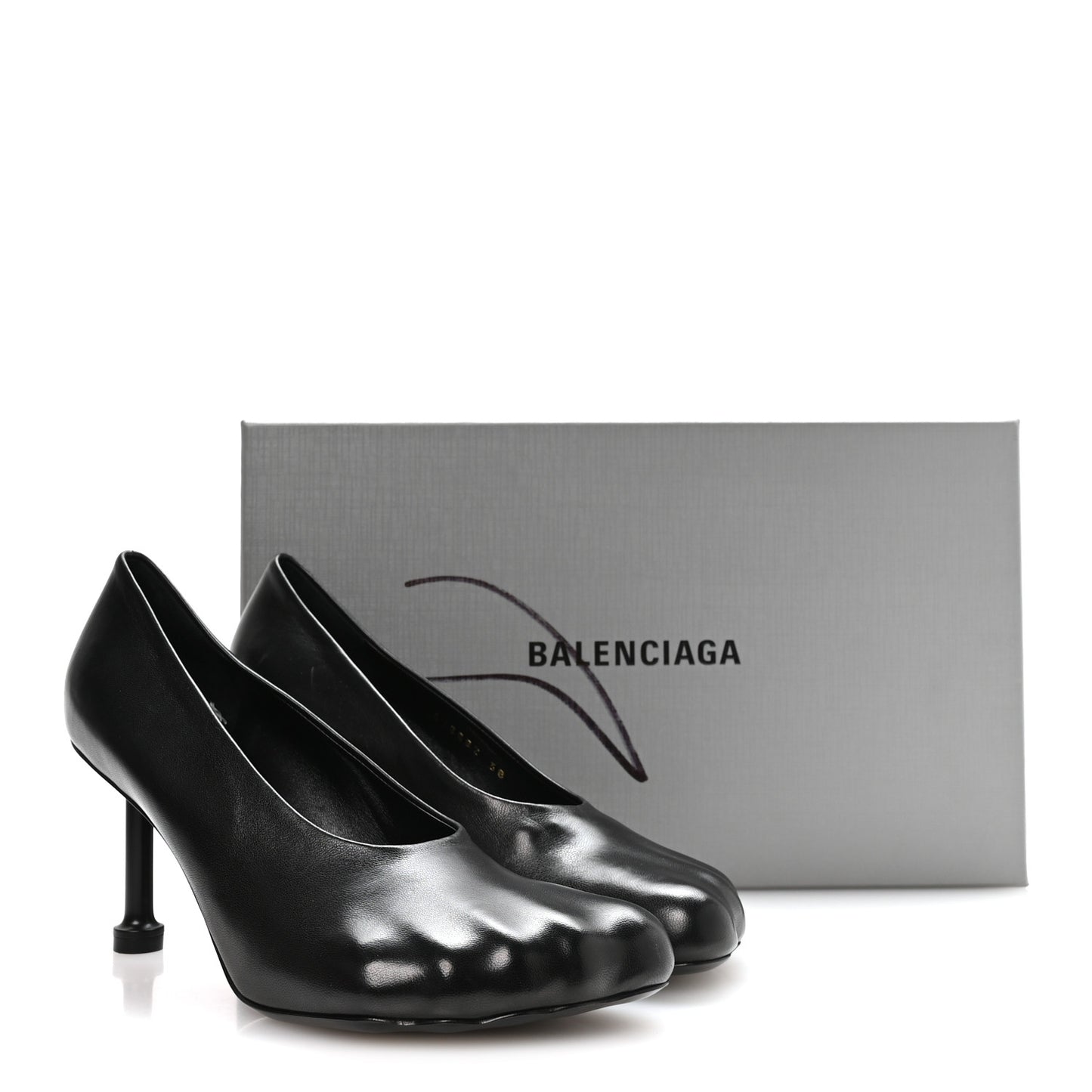 Soft Sheepskin Fetish Pump 38 Black