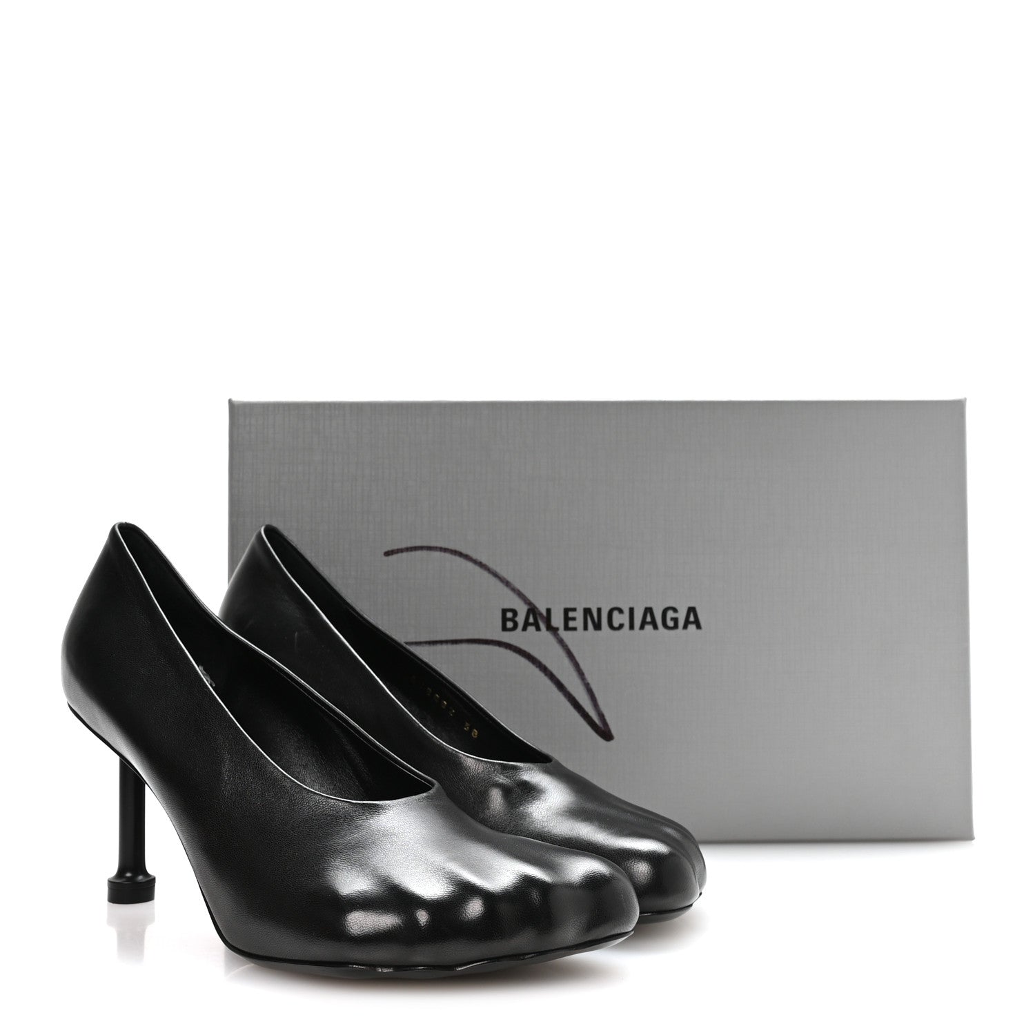 Balenciaga Soft Sheepskin Fetish Pump 38 Black 9 of 9