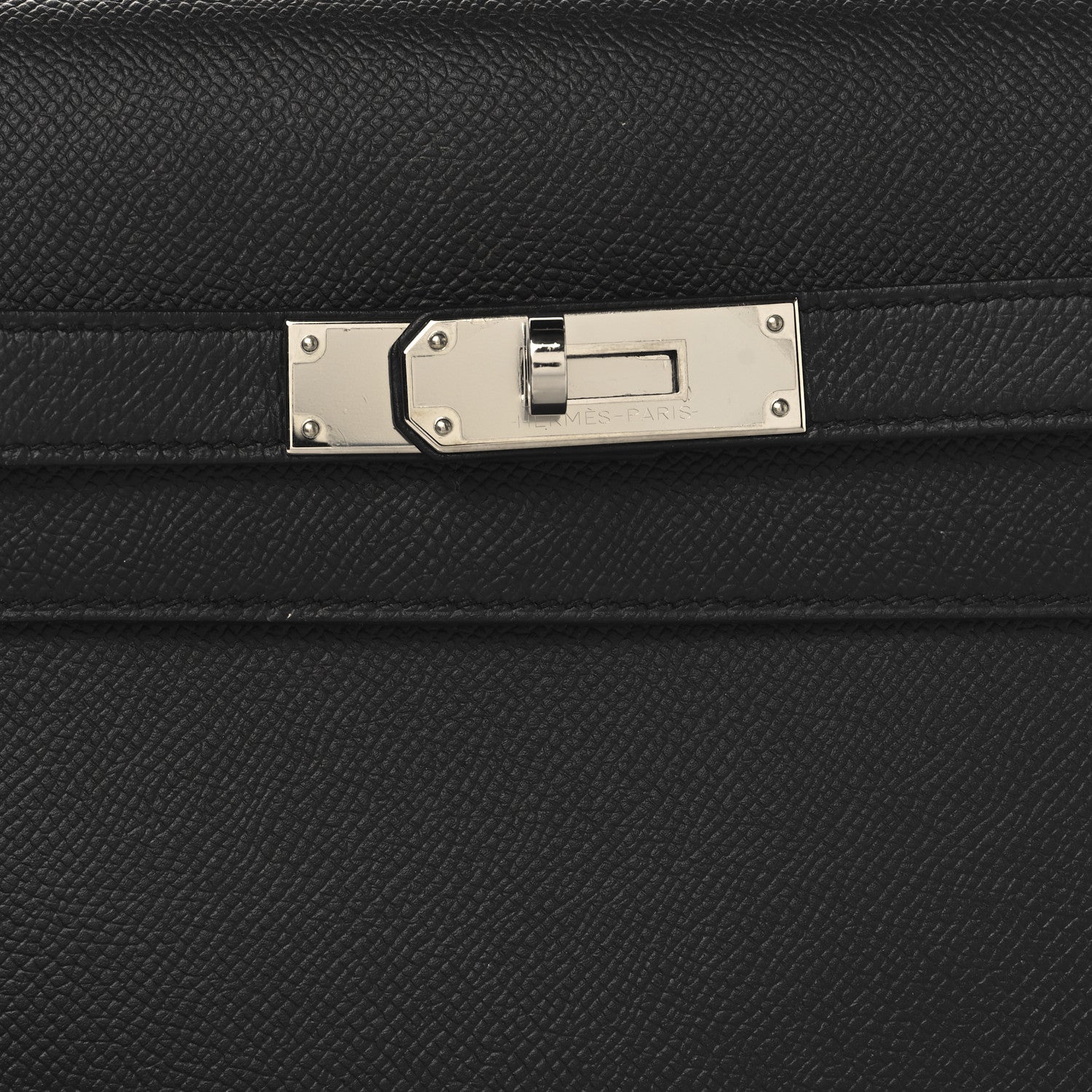 Hermes Epsom Kelly Depeches 25 Pouch Black 8 of 11
