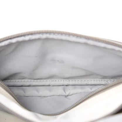 Chanel Nylon Calfskin CC Backpack White Gray 8 of 25