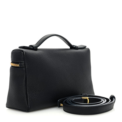 Loro Piana Grained Calfskin L19 Extra Pocket Pouch Navy 3 of 9