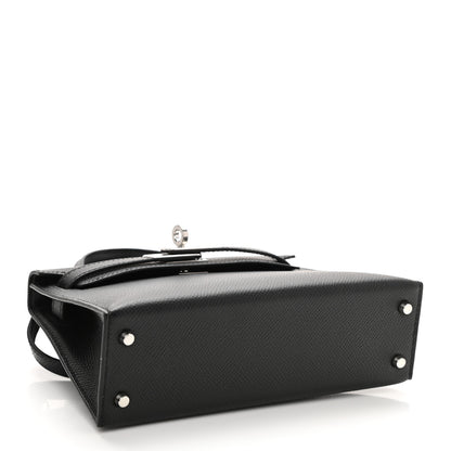 Hermes Epsom Mini Kelly Sellier 20 Black 4 of 11