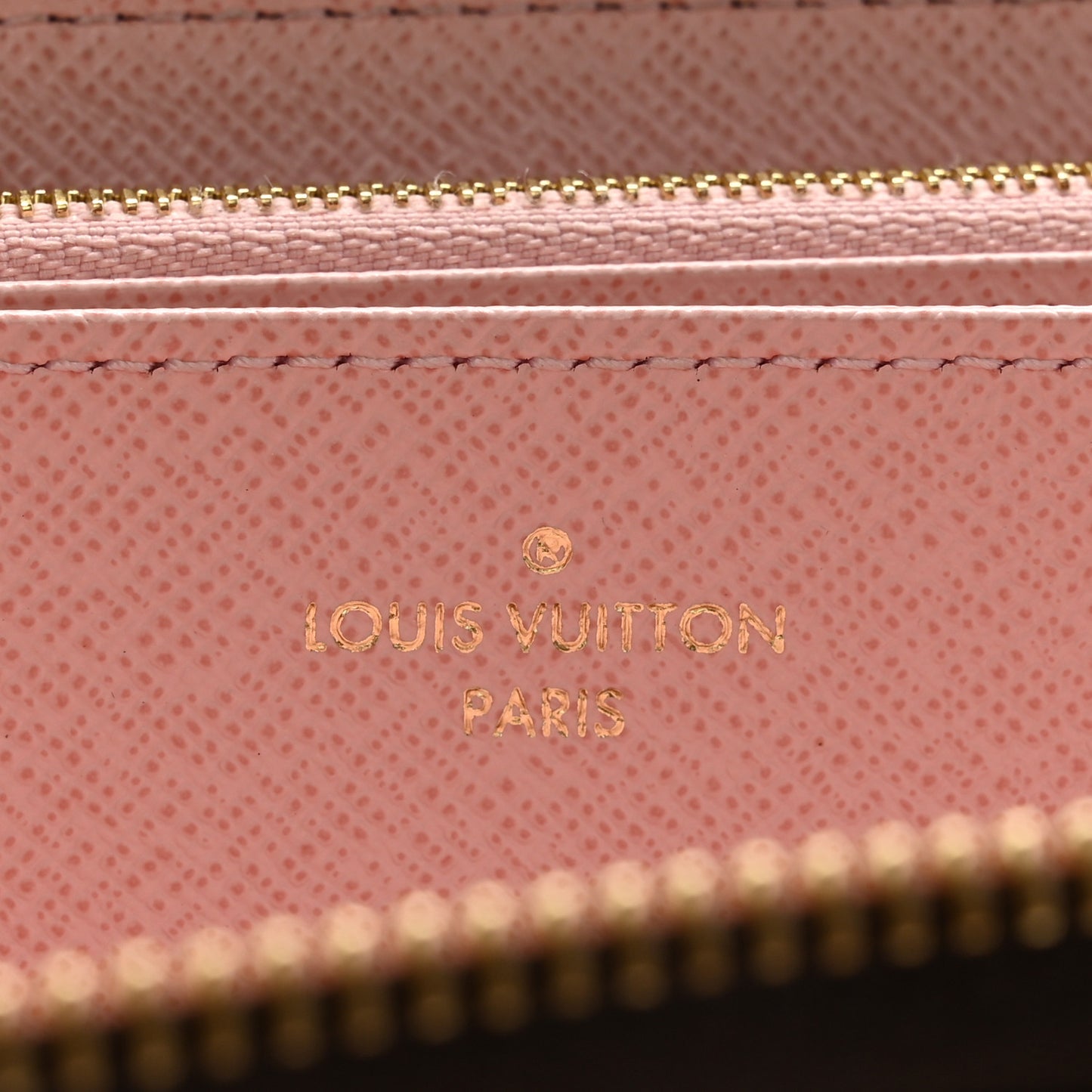 Damier Ebene Zippy Wallet Rose Ballerine