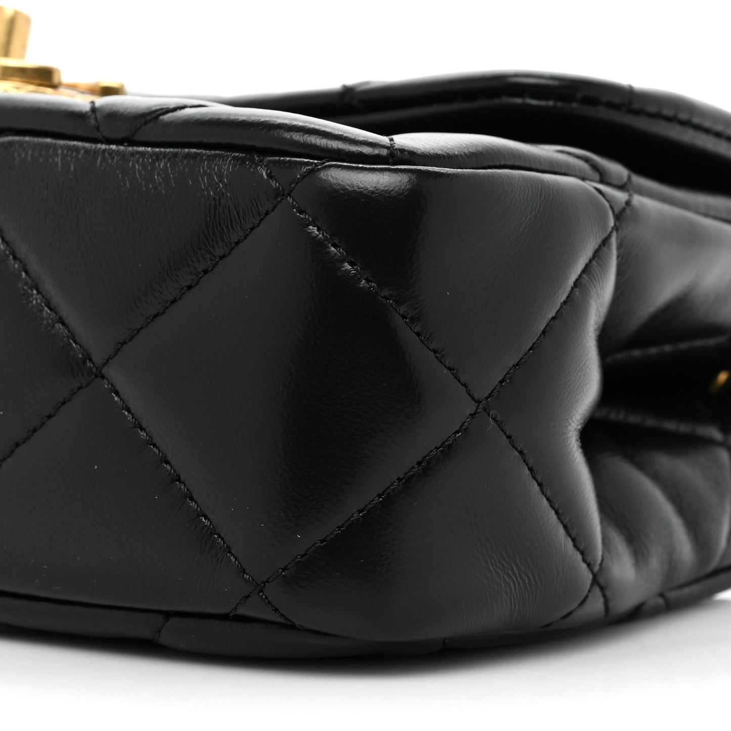 Lambskin Quilted Mini Flap Black
