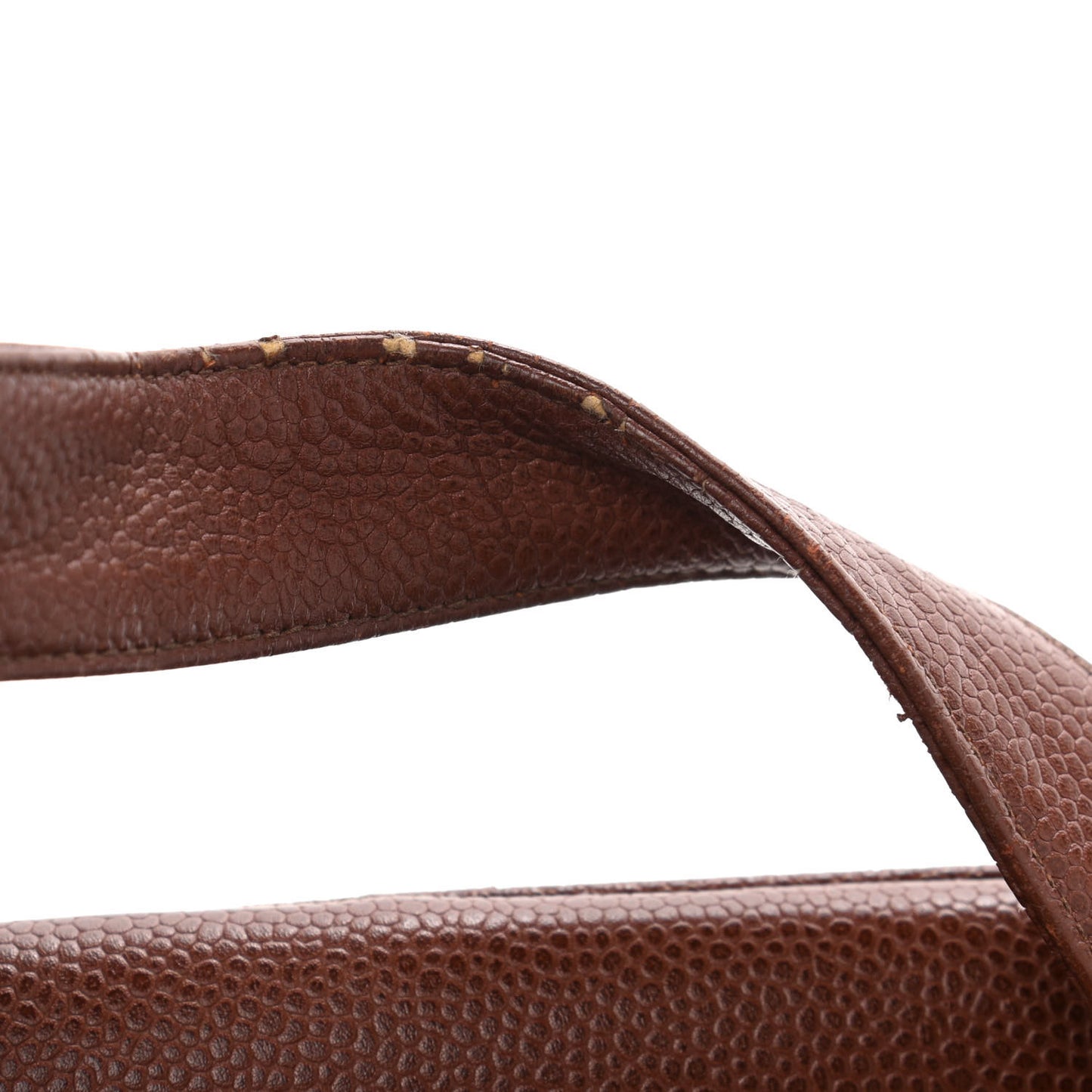 Caviar Large CC Shoulder Bag Brown