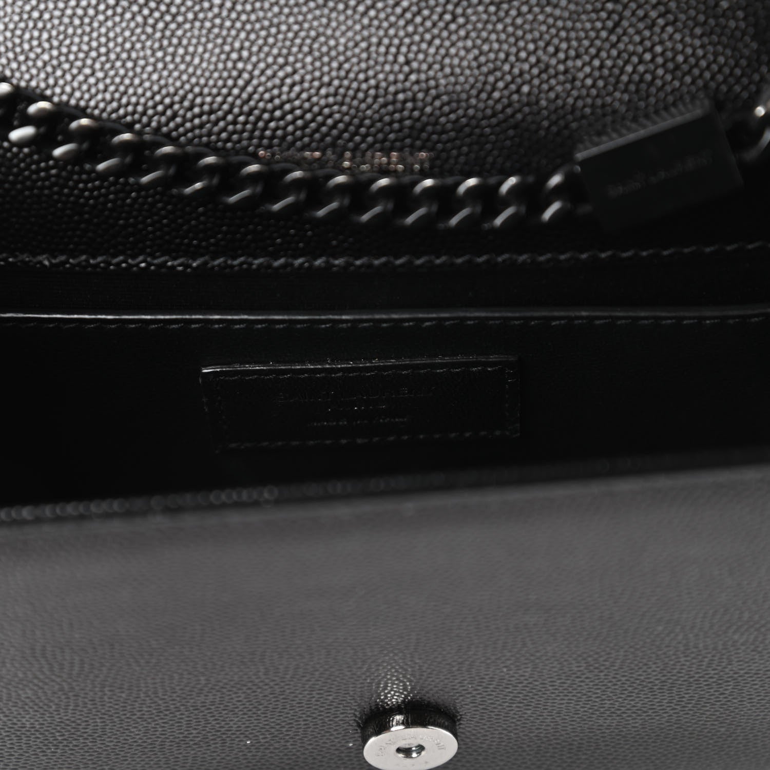 Saint Laurent Grain De Poudre Small Monogram Kate Satchel Black 8 of 9