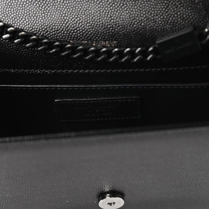 Saint Laurent Grain De Poudre Small Monogram Kate Satchel Black 8 of 9