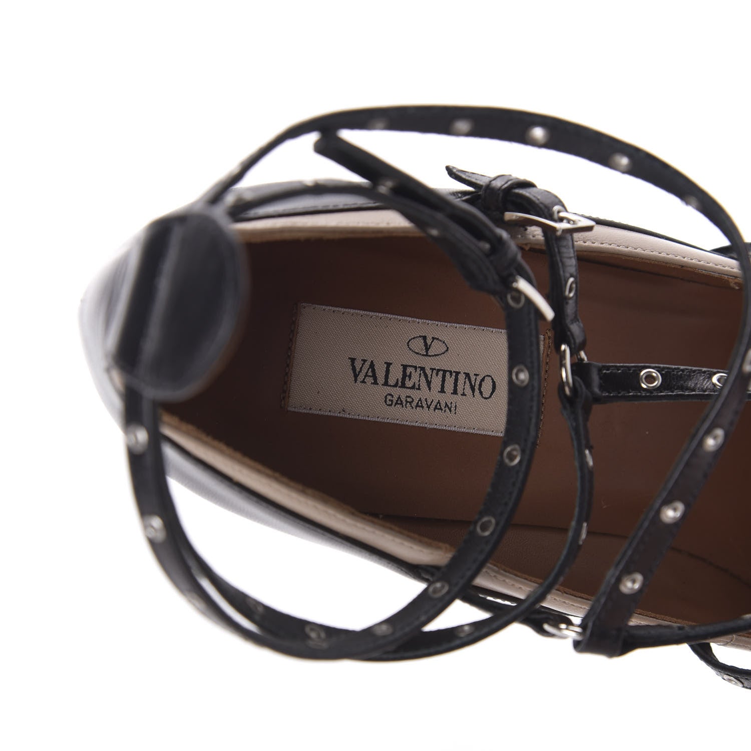 Valentino Garavani Nappa Love Latch 100mm Pumps 39.5 Black Poudre 6 of 8