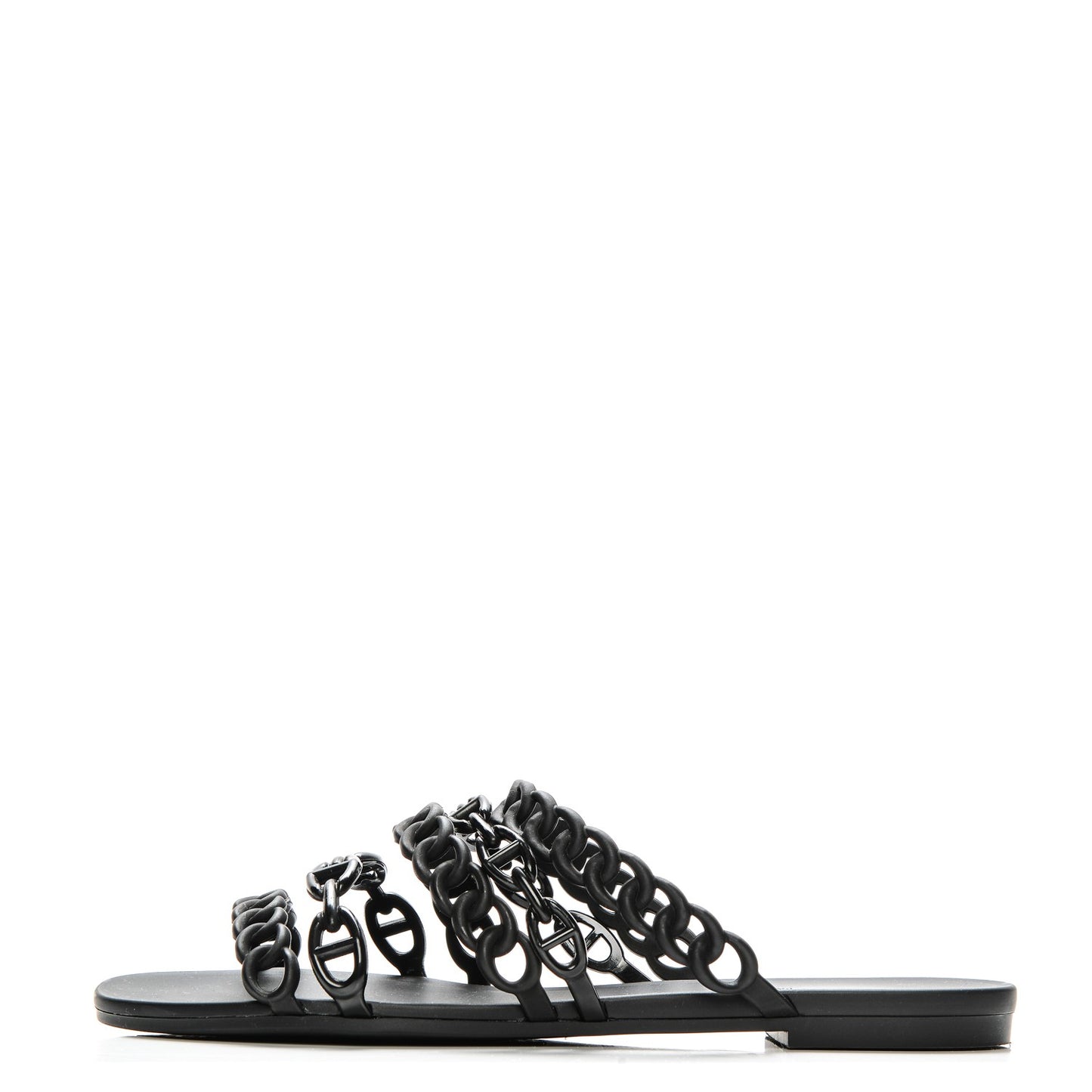 Rubber Chaine d'Ancre Nude Sandals 40 Black