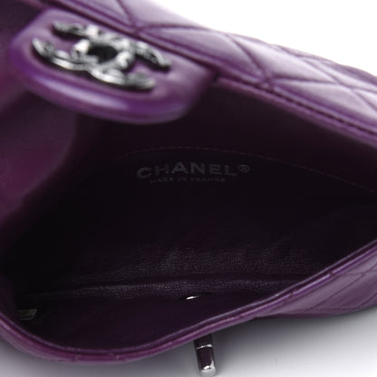 Chanel Lambskin Quilted Mini Mineral Nights Flap Crossbody Bag Purple 4 of 4