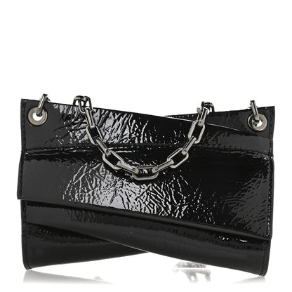 Christian Louboutin Patent Vog Small Loubitwist Clutch Black 1 of 10