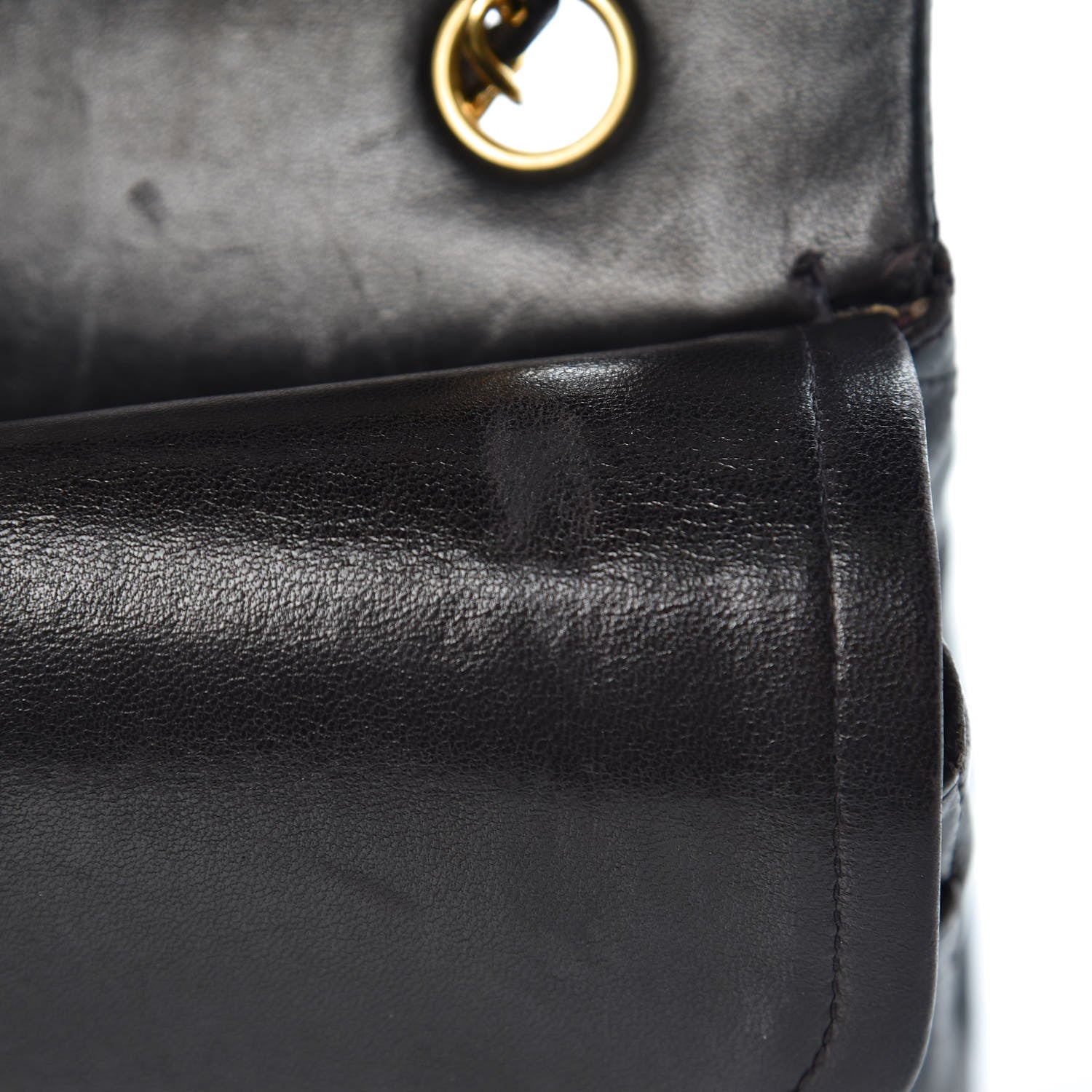 Chanel Lambskin Quilted Medium Double Flap Black 10 of 14