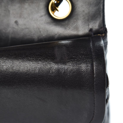 Chanel Lambskin Quilted Medium Double Flap Black 10 of 14