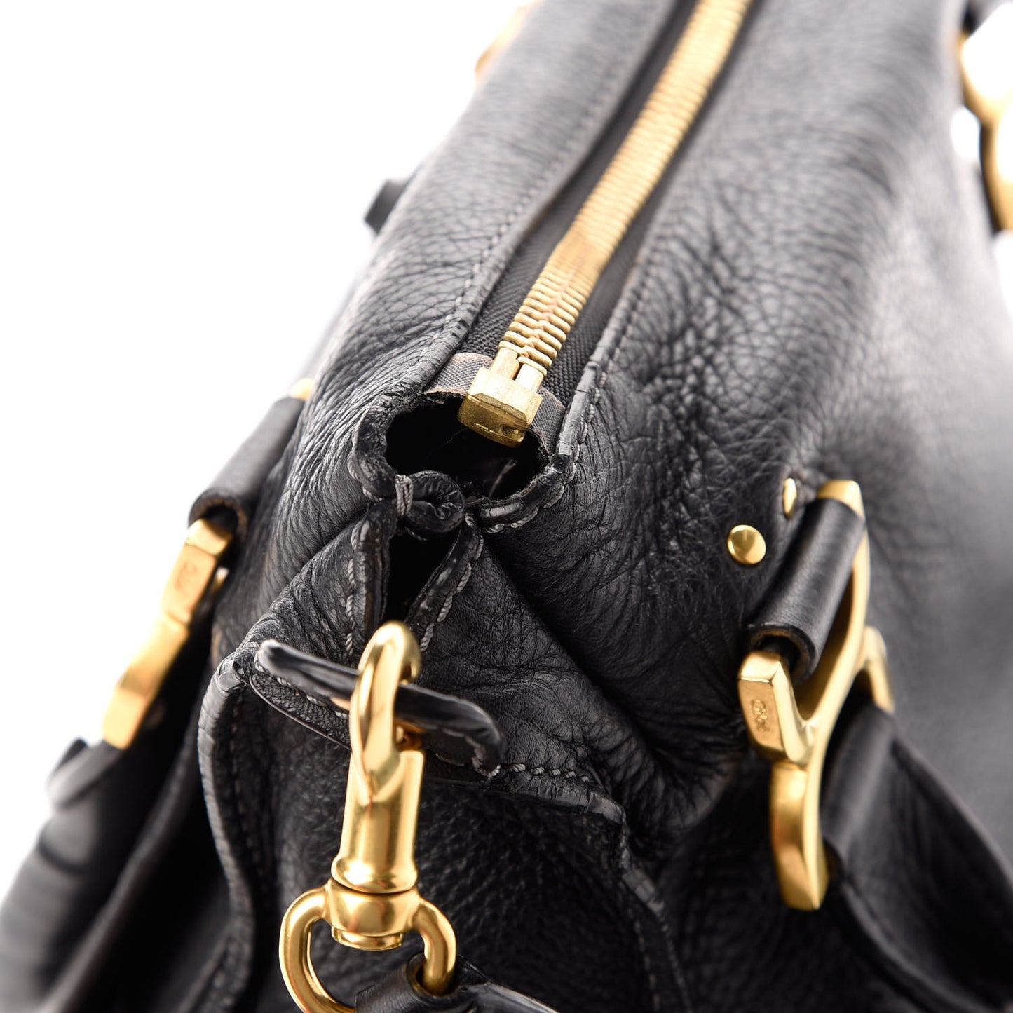 Calfskin Medium Marcie Satchel Black