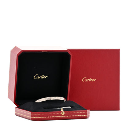 Cartier 18K White Gold LOVE Bracelet 18 5 of 5