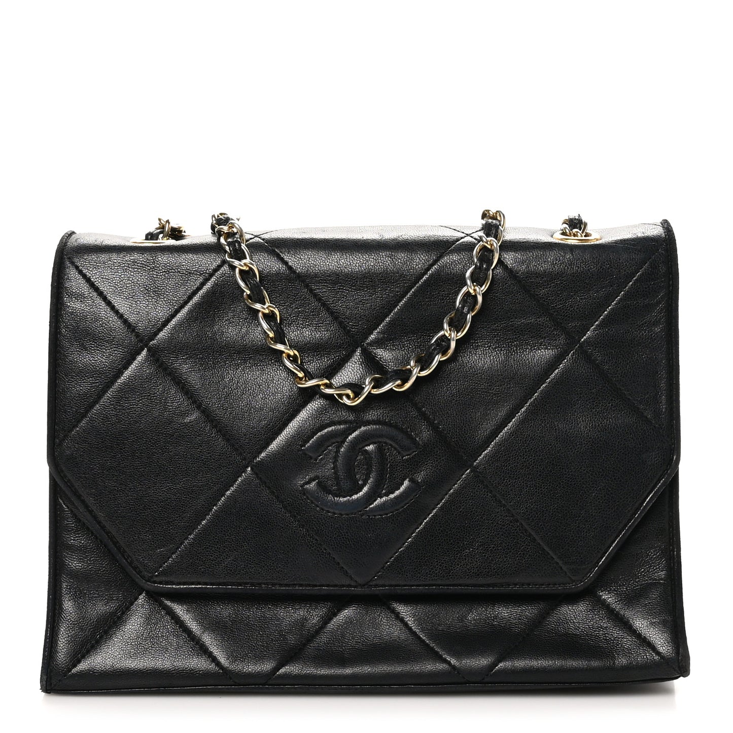 Lambskin Diamond CC Flap Black