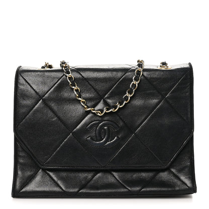 Chanel Lambskin Diamond CC Flap Black 1 of 11