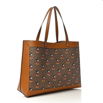 Gucci X DISNEY Mini Vintage GG Supreme Monogram Mickey Mouse Large Shopping Tote Beige Vintage Sun Oil 4 of 11