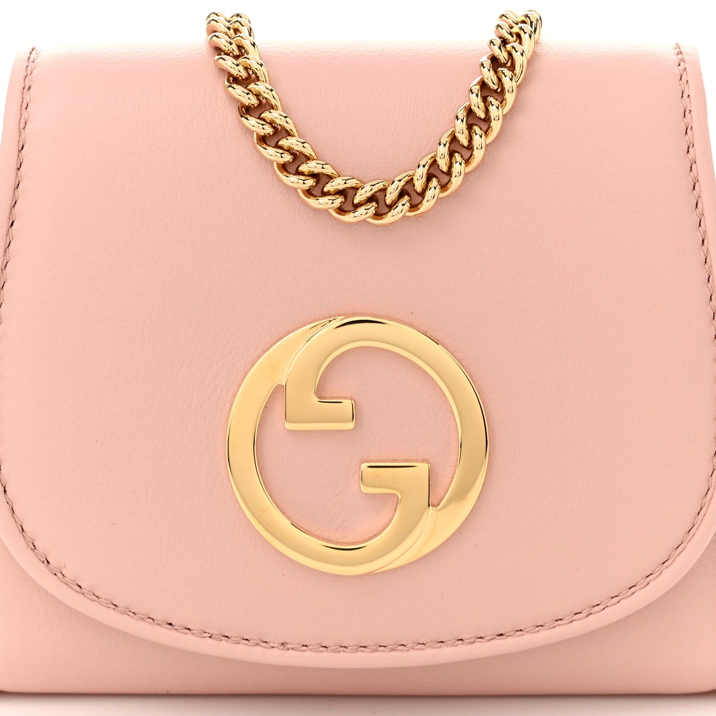 Roxy Calfskin Medium Blondie Chain Wallet Powder Pink