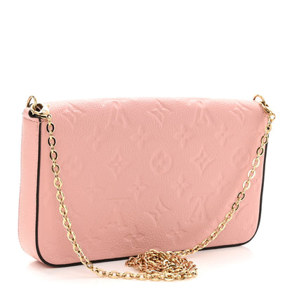 Louis Vuitton Empreinte Pochette Felicie Chain Wallet Rose Poudre 4 of 10