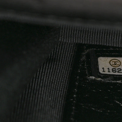 Chanel Metallic Aged Calfskin Quilted Reissue Wallet On Chain WOC Black 8 of 12