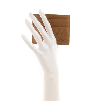 Bottega Veneta Nappa Intrecciato Card Case Camel 2 of 8