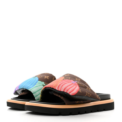 Louis Vuitton LV X YK Nylon Monogram Pumpkins Pool Pillow Comfort Mule 37 Multicolor 3 of 9